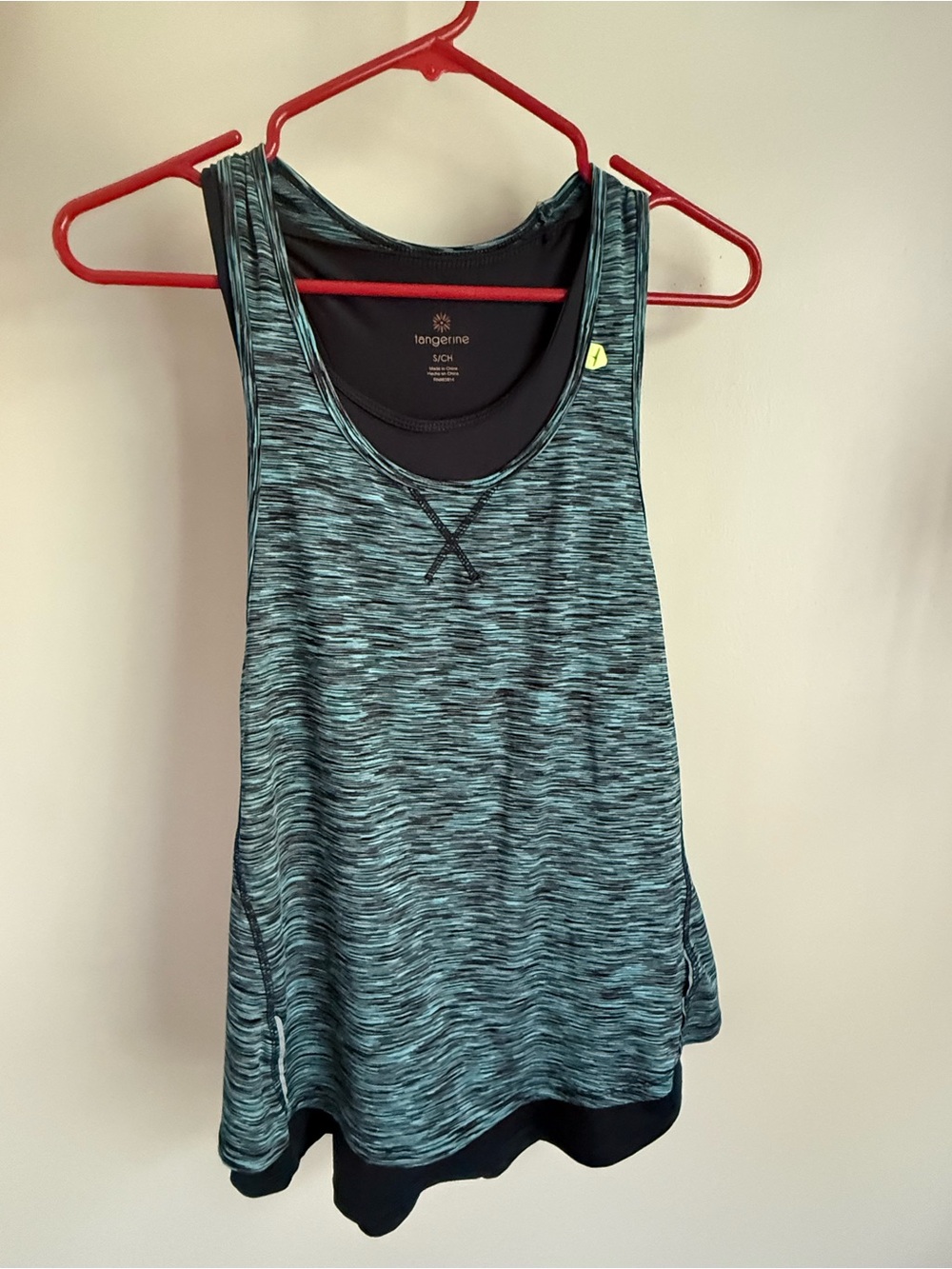 Tangerine Teal Space-Dye Racerback Tank